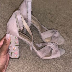 Dusty Pink Floral Heel